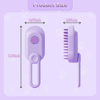 3-in-1 Steam Pet Grooming Brush