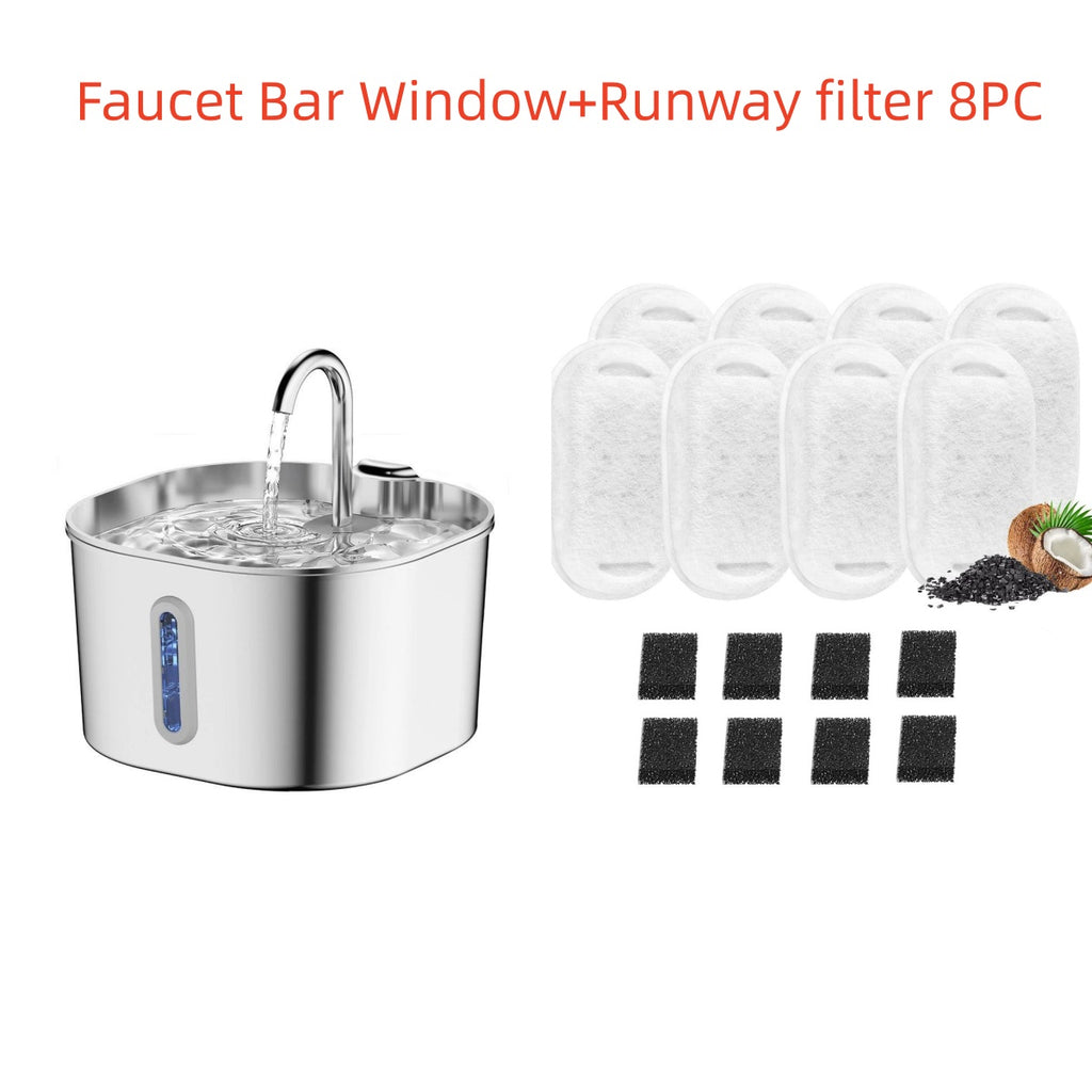 Stainless Steel Cat Water Fountain 2.2L